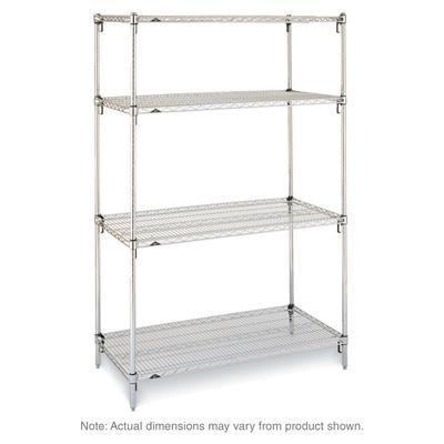 Metro A566C Super Adjustable Super Erecta Chrome Wire Shelf Kit - 60"W x 24"D x 63"H, Silver