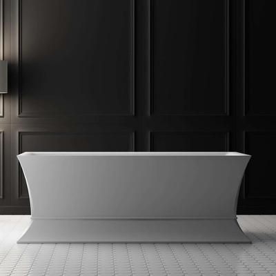 Randolph Morris Clyde 67 Inch Pedestal Freestanding Acrylic Tub - Brushed Nickel RMTW7995-67-BN