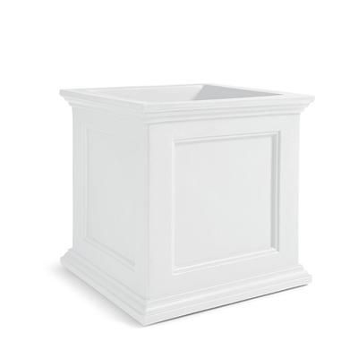 Devon Easy-Care Square Planter - White - Grandin Road
