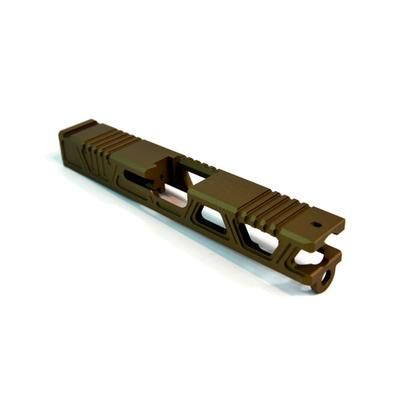 Gun Cuts Cyberpunk Slide for Glock 19 No Optic Cut Burnt Bronze GC-G19-CYB-BBR-NO