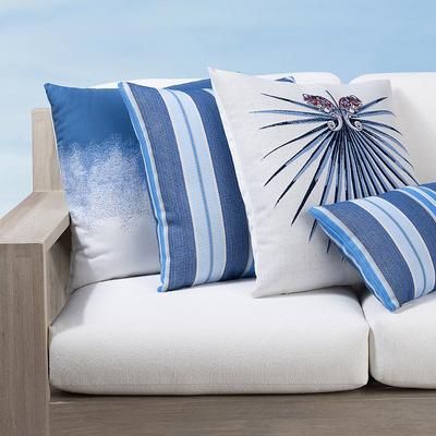 Palmetto Indoor/Outdoor Pillow Collection by Elaine Smith - Fortitude, 12" x 20" Lumbar Fortitude - Frontgate