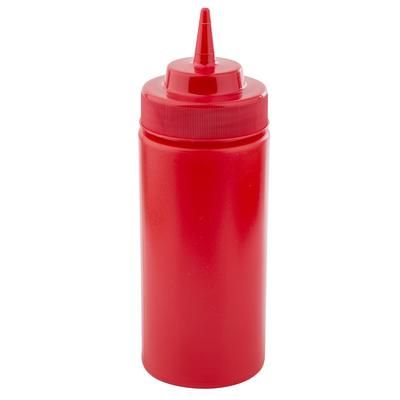 Tablecraft 11663K Wide Mouth Squeeze Dispenser, 16 oz., Soft Polyethylene, Ketchup