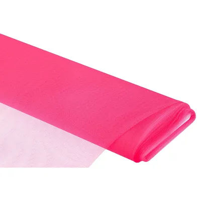 Tissu tulle, rose vif