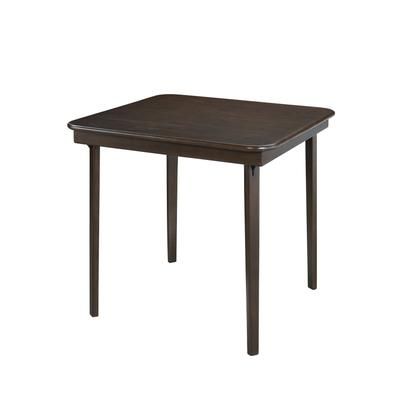 Straight Edge Wood Folding Card Table by Stakmore in Expresso