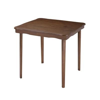 Scalloped Edge Wood Folding Card Table by Stakmore in Fruitwood