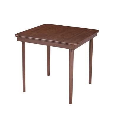 Straight Edge Wood Folding Card Table by Stakmore in Cherry