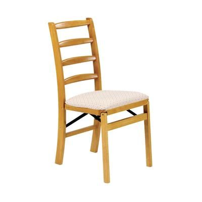 Shaker Ladderback Wood Folding Chairs, Set Of 2 by Stakmore in Oak