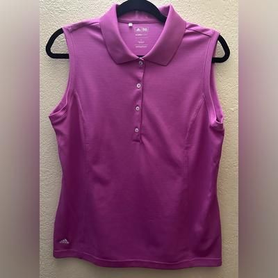 Adidas Tops | Adidas Climacool Sleeveless Golf Tank Top Purple Medium 3x 15$ | Color: Purple | Size: M