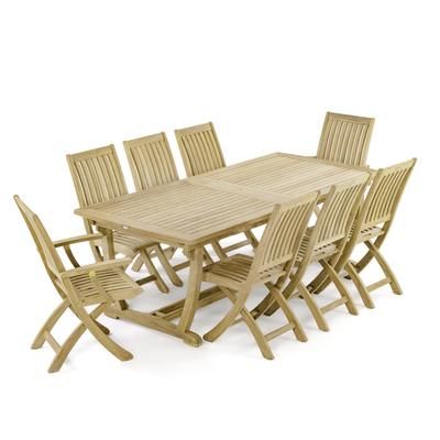 Grade A Teak 9 Piece Patio Set