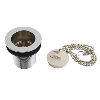 "Kingston Brass DSP20CP 1-1/2" Chain and Stopper Tub Drain with 2" Body Thread, Polished Chrome - Kingston Brass DSP20CP"