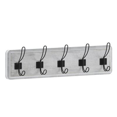 Flash Furniture HFKHD-GDI-CRE8-332315-GG 24" Wall Mount Storage Rack, Pine Wood, White