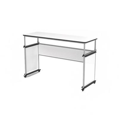 Luxor DTTB002 Modular Teacher Desk - 60.25" W x 21" D x 32" to 38" H, Steel, White