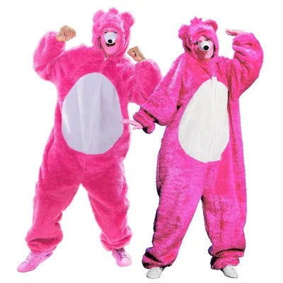 buttinette Déguisement d'ours, unisexe, rose vif
