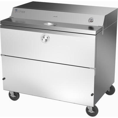 Victory Refrigeration VMCF49-1-S-HC Milk Cooler w/ Top & Side Access - 768 Half Pint Carton Capacity, 115v, Silver