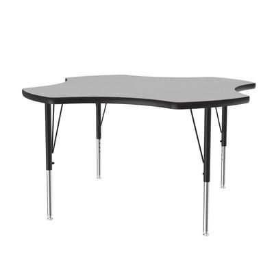 Correll A48-CLO-15-09-09 48" Square Activity Table w/ 1 1/4" High Pressure Top, Gray Granite