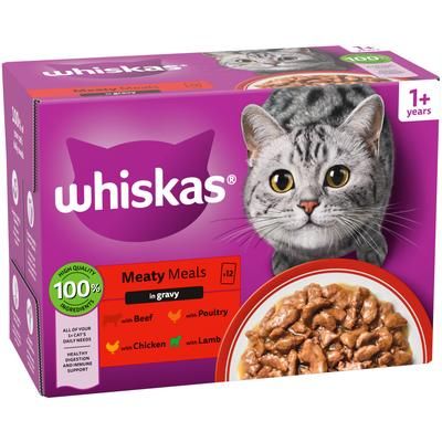 12x85g Classic Selection in Gravy 1+ Whiskas Wet Cat Food