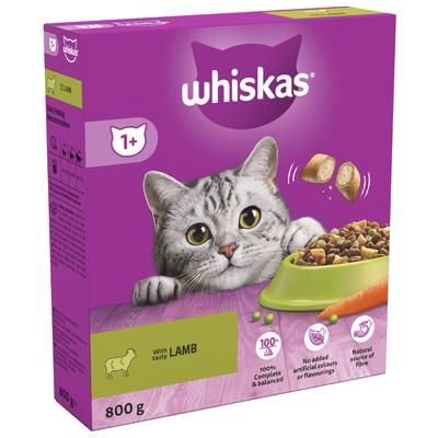 10x800g Lamb 1+ Whiskas Dry Cat Food
