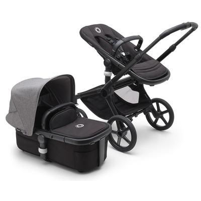 Bugaboo Fox 5 Complete Stroller Bundle - Black / Midnight Black / Grey Melange