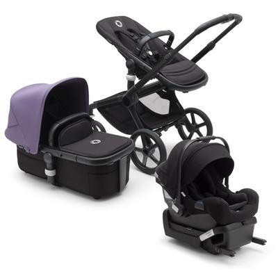 Bugaboo Fox 5 + Turtle One Travel System Bundle - Black / Midnight Black / Astro Purple / Black