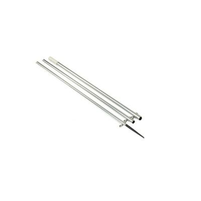 Lee's Tackle Bright Silver Pole w/Black Spike Step Tube 1.5" 18.5' MX8718CR