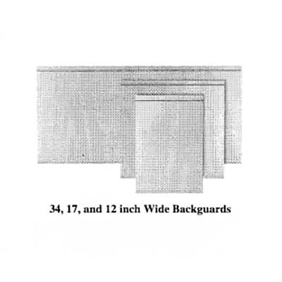 Garland M24DDBG Master Series Backguard/Flue Riser, 34 1/2"H x 24"W, Stainless Steel
