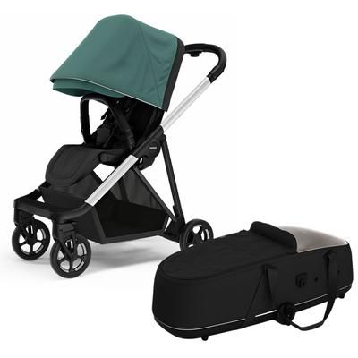 Thule Shine Stroller + Bassinet Bundle - Mallard Green / Black