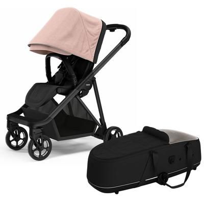 Thule Shine Stroller + Bassinet Bundle - Misty Rose / Black