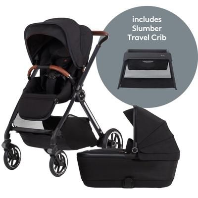 Silver Cross Reef Stroller + Bassinet + Slumber Travel Crib Bundle - Orbit / Carbon