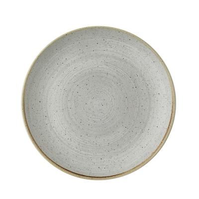 Churchill SRGYEVP61 6 1/2" Round Stonecast Couple Plate - Ceramic, Raw Gray, Case of 12