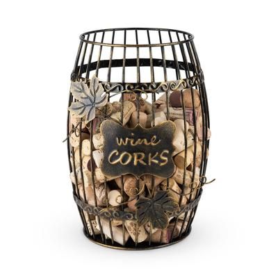 Wine Barrel Cork Display by True in Metallic