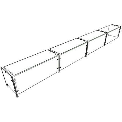 Hatco EP11-14415 Full Service Mounted Food Shield - 144" x 15" x 18", Glass/Stainless Steel, Clear, 0.25 in