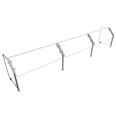 Hatco ES31-120 Self Service Mounted Food Shield - 120" x 18" x 22", Glass/Stainless Steel, Clear, 0.25 in