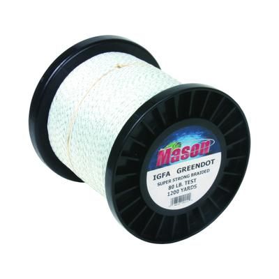Mason Green Dot Braided Line 80lb 1200yd Dacron 12GD-80