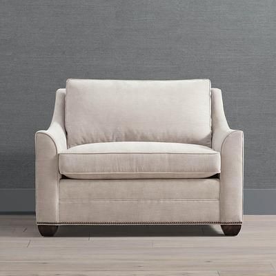 Warren Chair-and-a-Half Sleeper - Cloud Velvet - Frontgate
