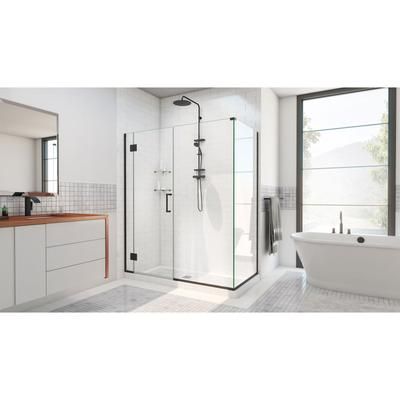 Dreamline DreamLine Unidoor-X 64 1/2 inch W x 34 3/8 inch D x 72 inch H Frameless Hinged Shower Enclosure in Matte Black E12830534-09