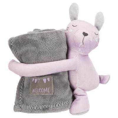 Trixie Junior Snuggle Set For Puppies | Blanket + Plush Bunny