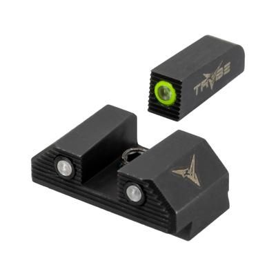 TRYBE Defense High Glow 3-Dot Tritium Night Sights for Glock 17/19/22/23/24/26/27/33/34/35/37/38/39 P320/P365 Standard Black 3DTSG-ST