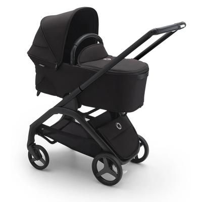 Bugaboo Dragonfly Complete Lightweight Compact Stroller + Bassinet - Black / Midnight Black / Misty