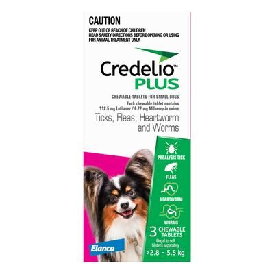 Credelio Plus For Small Dog 2.8-5.5kg (Pink) 6 Chews