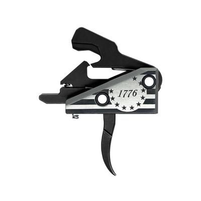 RISE Armament 1776 AR Trigger Curved Silver/Black RA-1776-BR