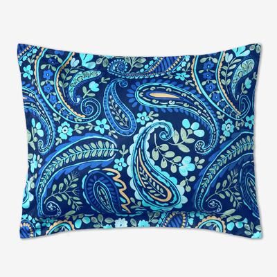 BH Studio Reversible Pillow Sham by BH Studio in Navy Paisley (Size STAND)