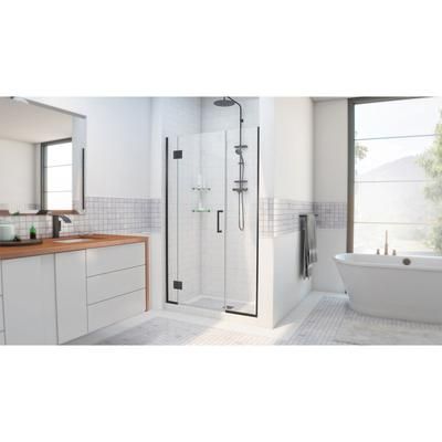 Dreamline DreamLine Unidoor-X 51 - 51 1/2 inch W x 72 inch H Frameless Hinged Shower Door in Matte Black D1232272-09