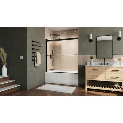 Dreamline DreamLine Essence-H 56 - 60 inch W x 60 inch H Semi-Frameless Bypass Tub Door in Matte Black TDEH60W600XXX09