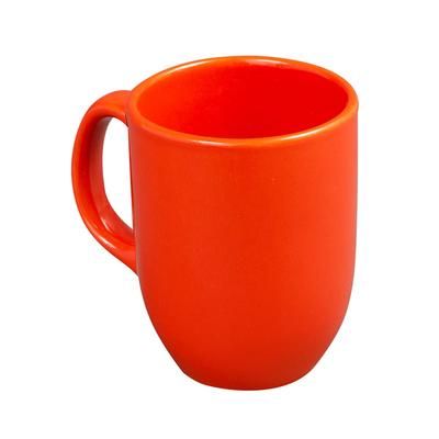 Libbey 903045904 11 oz Porcelain Mug, Uncarved Pattern, Cayenne, Red