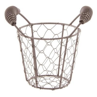 Libbey CWB-10 4 3/8" Round Wire Basket/Pail - Brown