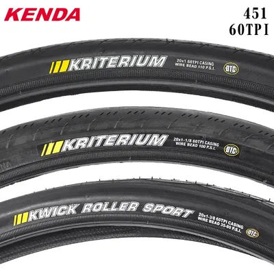 KENDA Kriterium 20inch Bike Tire 451 20*1 20*1 1/8 20* 1-3/8 60TPI 16inch 349 16X1 3/8Folding Bicycle Tyre