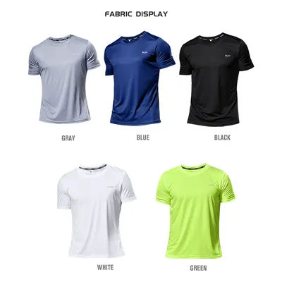 Multicolor Quick Dry Short Sleeve Sport T Shirt Gym Jerseys Fitness Shirt Trainer Running T-Shirt Men's Breathable Sportswear