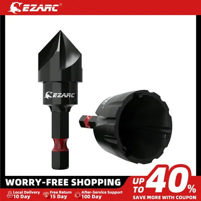 EZARC Deburring External Chamfer Tool, 2PCS Deburring Chamfer Tool, Internal Countersink Drill Bit, Remove Burr Fits for 3-19mm