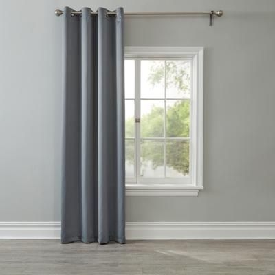 Wide Width BH Studio Room-Darkening Grommet Panel by BH Studio in Pewter (Size 54" W 108"L) Window Curtain