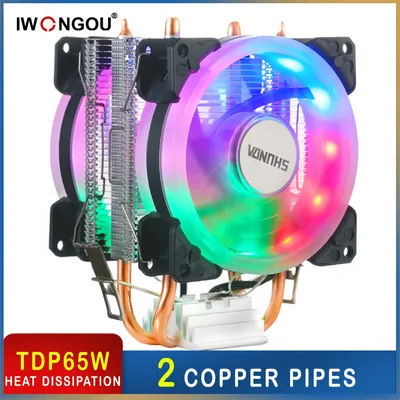 IWONGOU CPU Cooling Fan 3pin For Intel LGA1150/1151/1155/1156/775/1200 AMD/AM3/AM4 X99 X79 Processor Cooler Silent Radiator